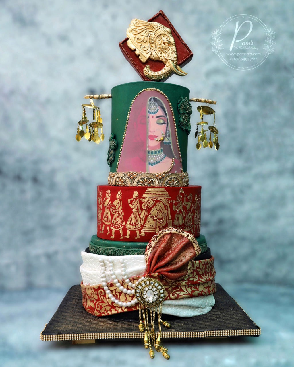 Royal Indian Turban Theme : Wedding Cake